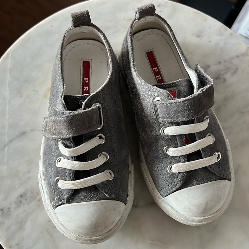 Gray Prada sneakers